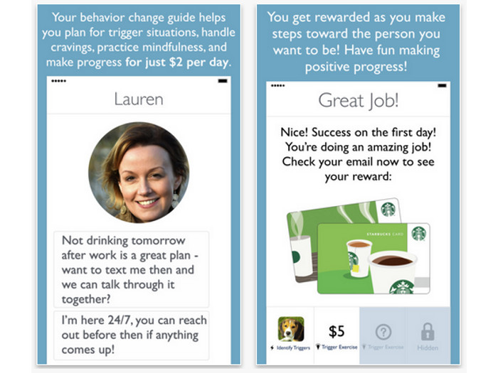 Capturas de pantalla de la app Triggr Health