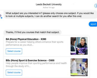Una universidad británica crea un chatbot para ayudar a los jóvenes a elegir sus estudios