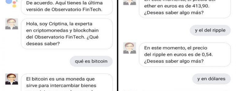 Criptina en Google Assistant