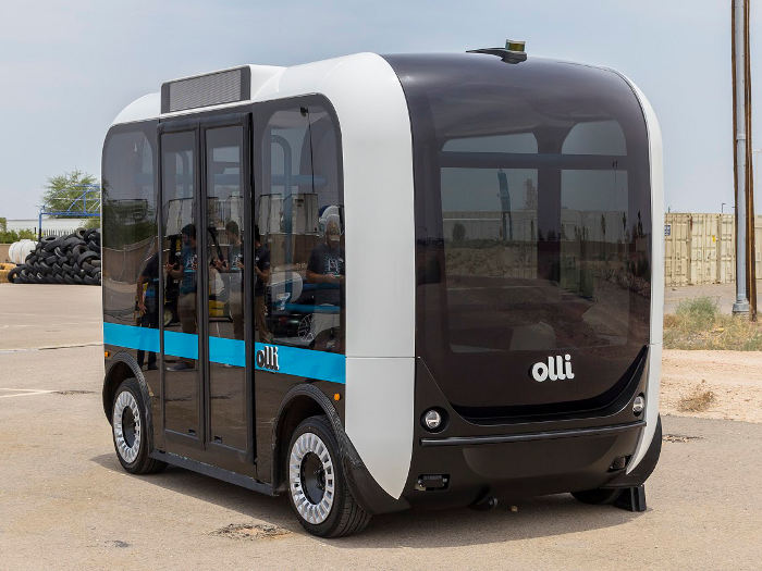 Olli, un minibus eléctrico autónomo impreso en 3D