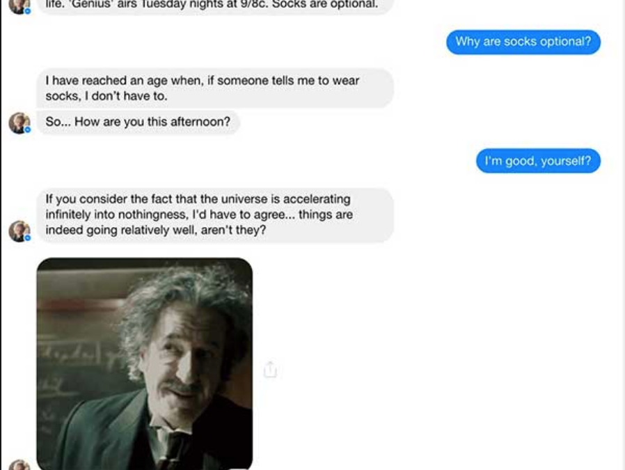 Las claves de un clásico: 'Albert Einstein' un chatbot para promocionar 'Genius' de National Geographic