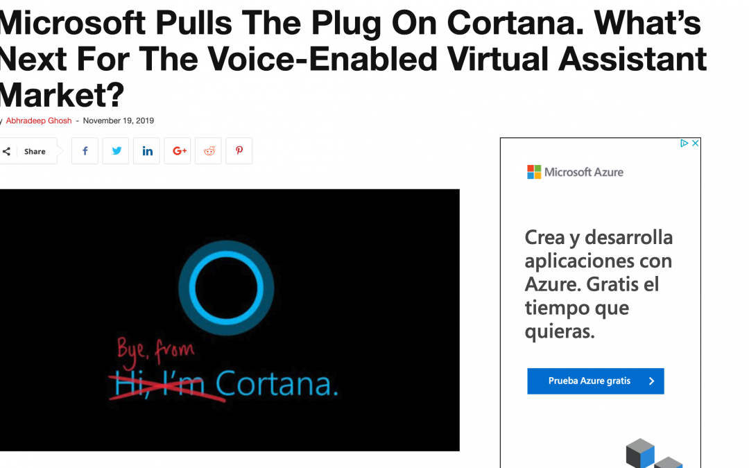 El último adiós de Microsoft Cortana