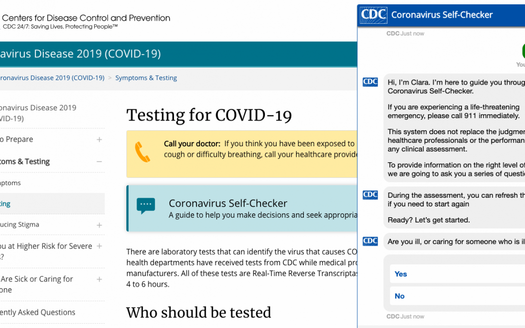 Los CDC usan el chatbot de atención médica de Microsoft para crear un verificador de síntomas del coronavirus