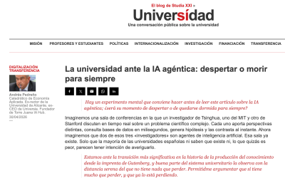 La universidad ante la IA agéntica: puntos clave y debate sobre su futuro